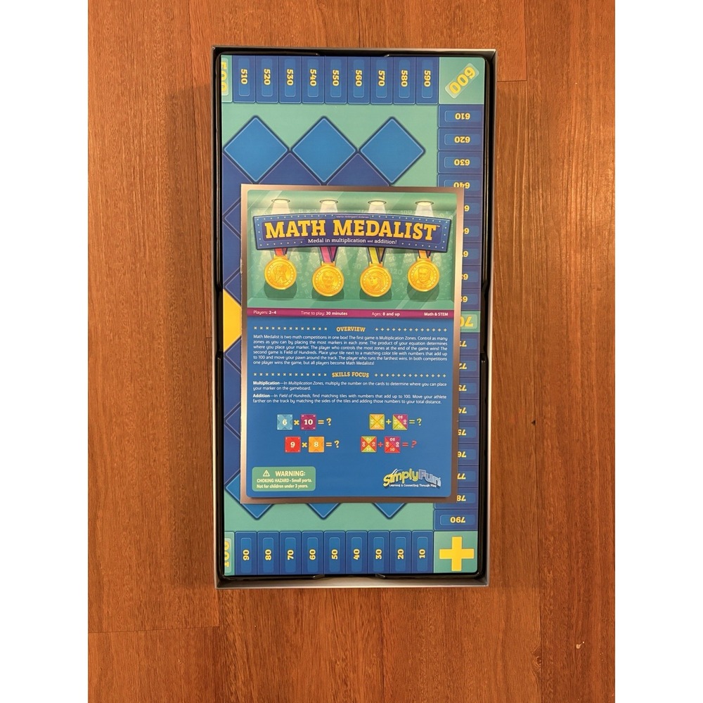 SimplyFun Math Medalist Board Game Multiplication Addition Educational STEM - Picture 2 of 10